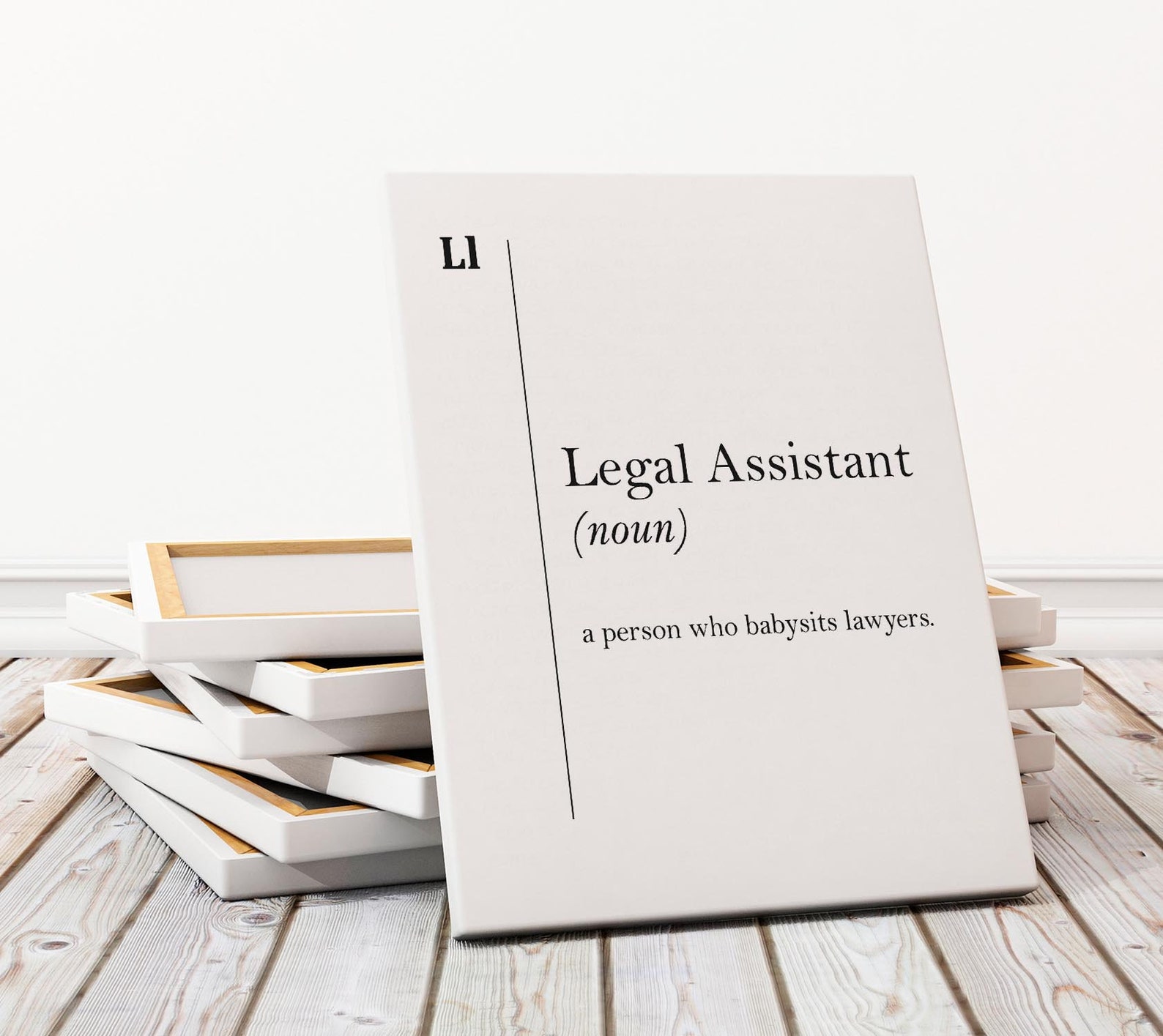 Legal Assistant Definition Canvas Print Lawyer Gift Lawyer Etsy