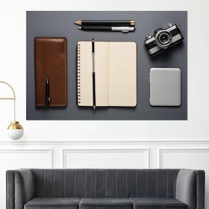 Journalist Tools Canvas Print, Journalist Gift, Journalist Office Decor, Journalism Wall Art, Framed and Ready to Hang