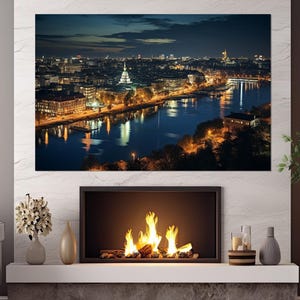 Belgrade Skyline Canvas Print, Belgrade Wall Art, Belgrade Print, Serbia Wall Art, Belgrade Painting, Serbian Gift, Framed and Ready to Hang