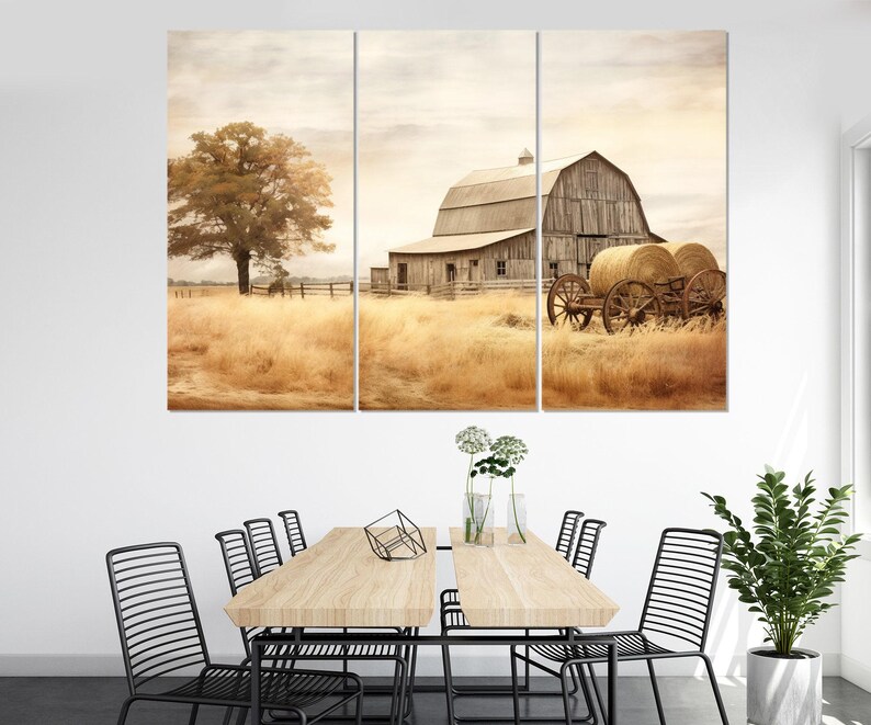 Rustic Barn Canvas Print, Farm Wall Art, Farmhouse Wall Decor, Farmer Gift, Framed and Ready to Hang image 3