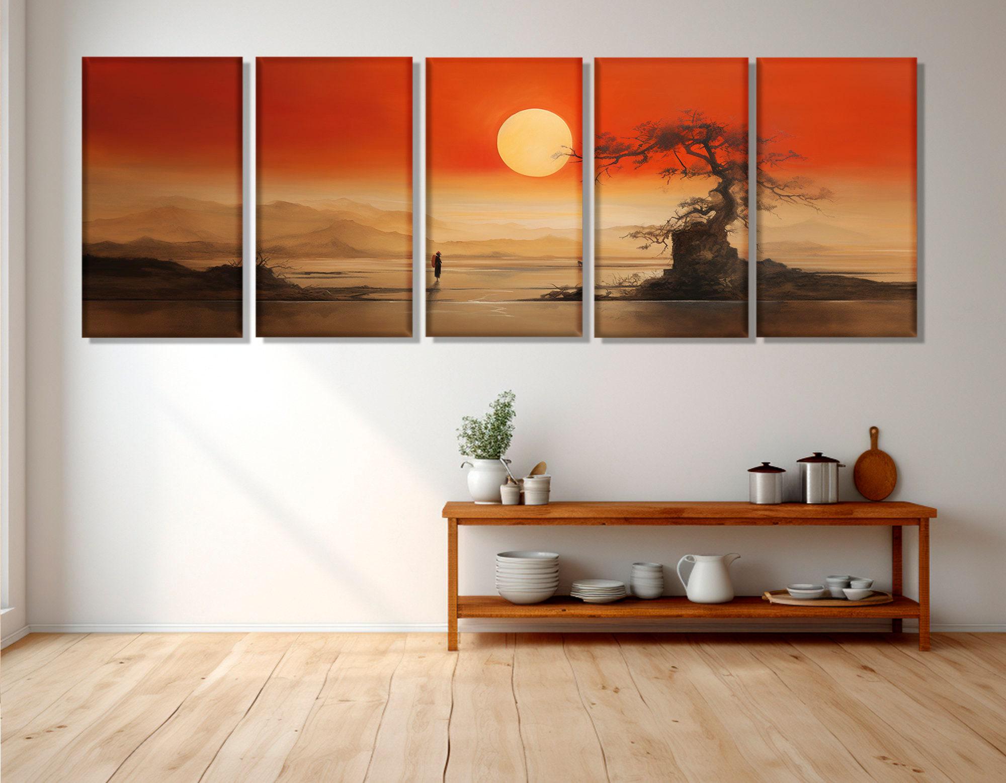Impression sur toile Coucher de soleil de Tahiti, 61 x 91,4 cm