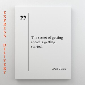 Mark Twain Quote Canvas Print Motivational Wall Art Mark Twain Art Businessman Gift Graduation Gift Inspirational Inspiring Mark Twain Print