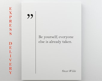 Oscar Wilde Quote Canvas Print, Oscar Wilde Wall Art, Graduation Gift, Motivational Print, Oscar Wilde Print
