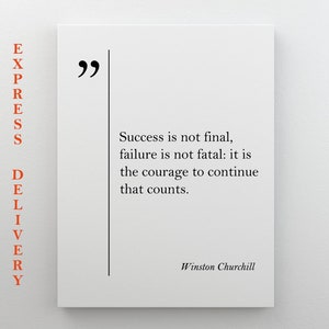 Winston Churchill Canvas Art Inspiring Wall Art Churchill Quote Canvas Print Motivational Wall Art Churchill Canvas Art Churchill Poster