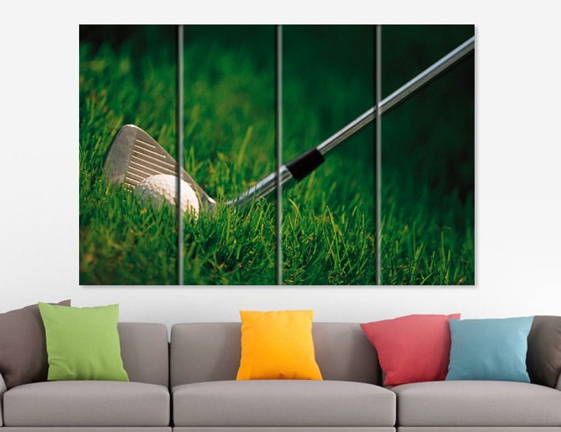 Golf Canvas Print Golf Wall Art Golf Club Decor Sport Bar Etsy