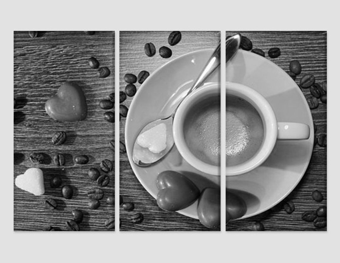 Coffee Canvas Art Coffee Wall Art Coffee Cappuccino Print Cafe Etsy