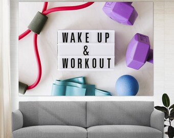 Fitness Wall Art, Workout Motivation Canvas Art, Fitness Canvas Print ,Gym Decor, Workout Poster Sport Print, Gym Wall Art