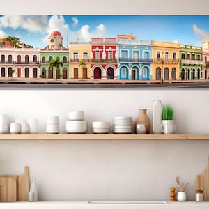 San Juan Downtown, Puerto Rico Canvas Print, San Juan Canvas Art, Large Puerto Rico Wall Art, Framed and Ready to Hang