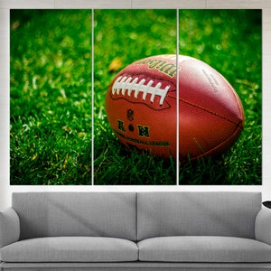 American Football Canvas Print, Football Wall Art, Football Print, NFL Fan Gift, Football Decor Husband Gift, Football Coach Gift image 2