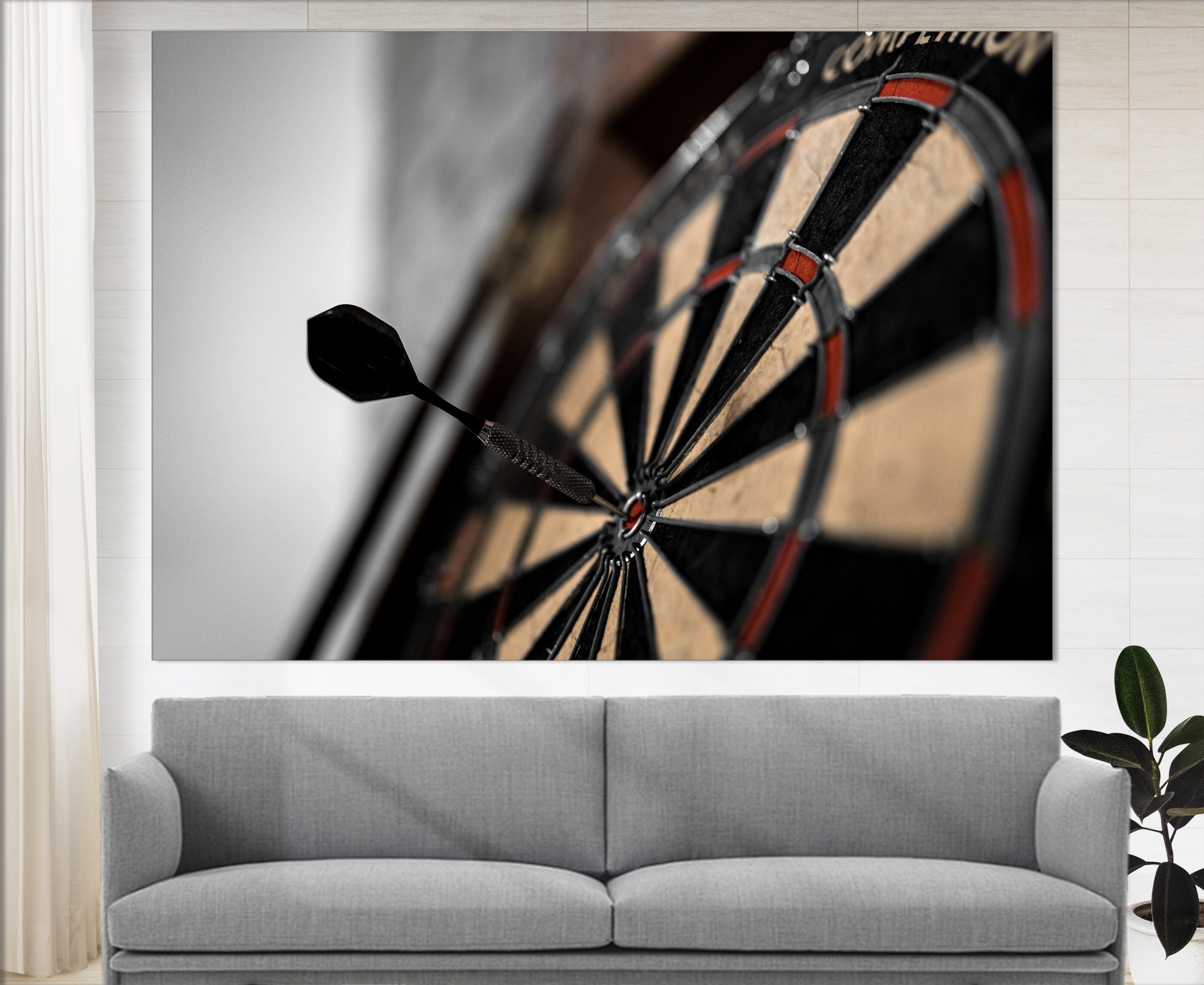 Darts Canvas Print Darts Player Gift Sports Wall Art Etsy