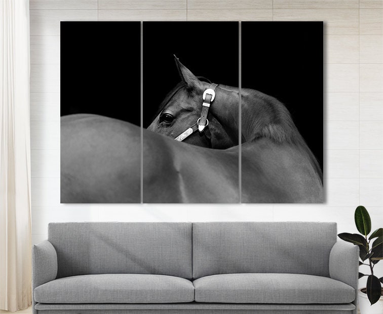 Brown Horse Canvas Art Horse Wall Art Horse Print Scenic Etsy