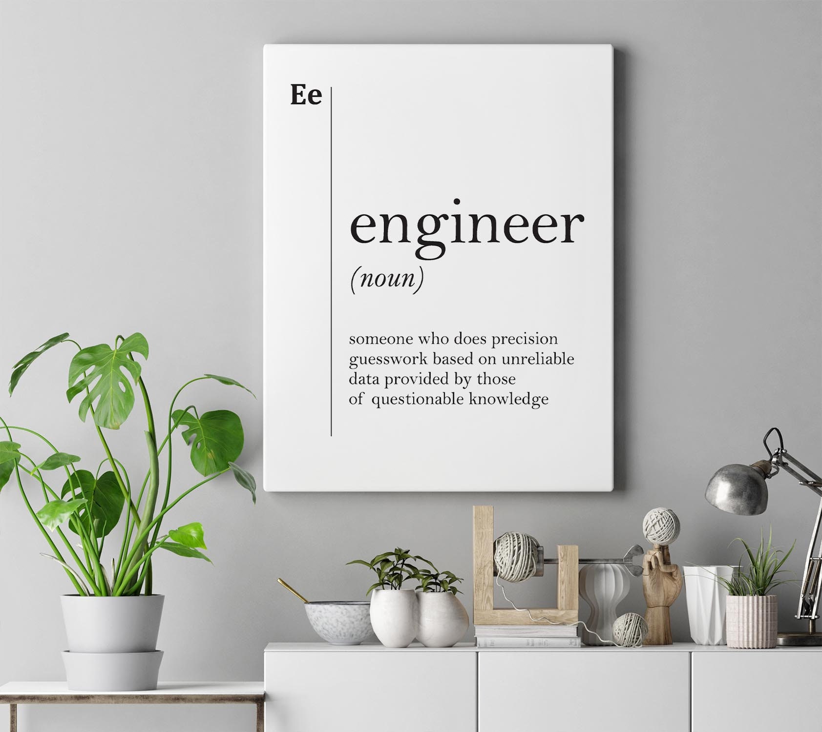 Engineer Canvas Art Engineer Definition Print Engineer Gift Etsy