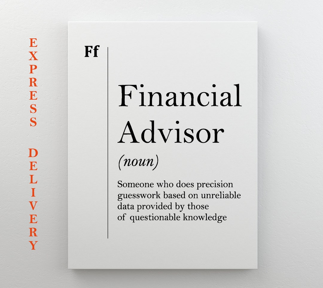 Financial Advisor Definition Canvas Print, Financial Advisor Poster