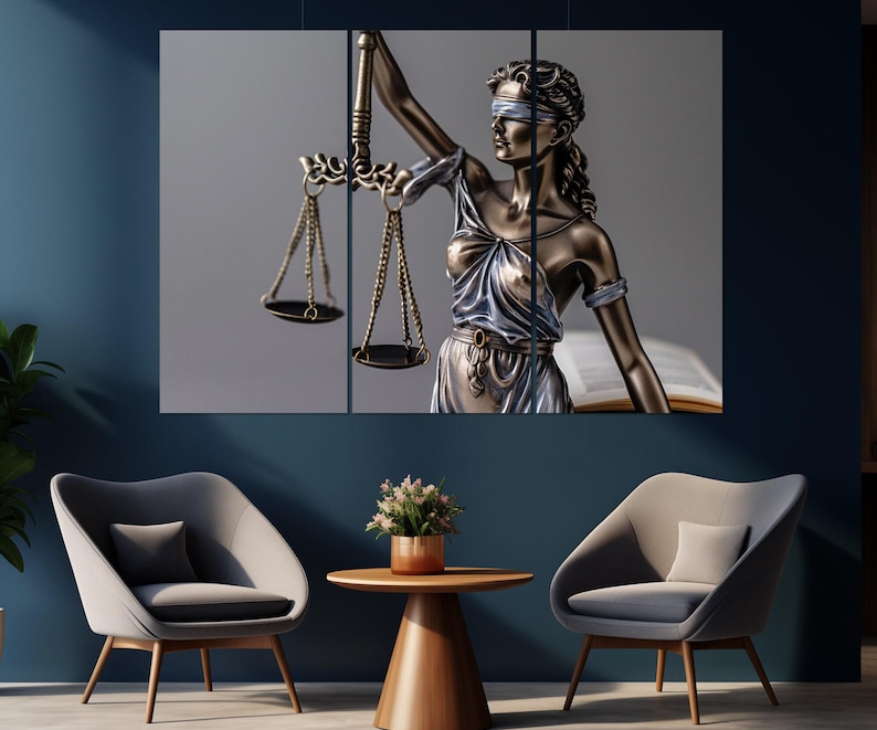 Femida Canvas Print, Gift for Lawyer, Attorney Gift, Lady Justice Wall ...