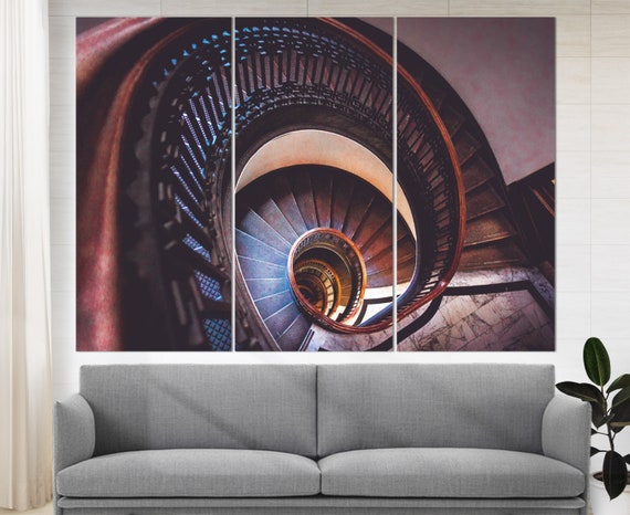 Spiral Staircase Canvas Print Abstract Canvas Art Spiral | Etsy