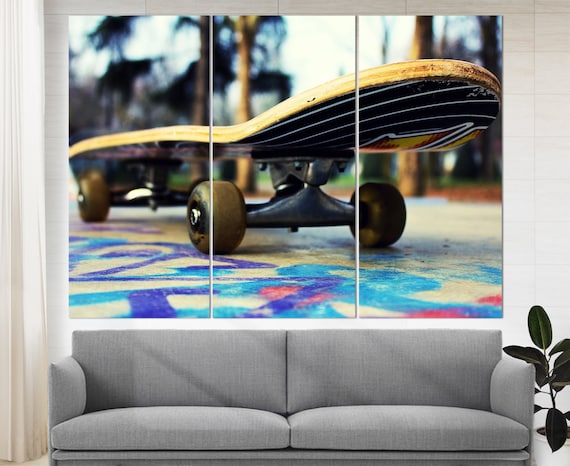 wall art gift print picture Skateboard Ollie Greyscale poster home decor