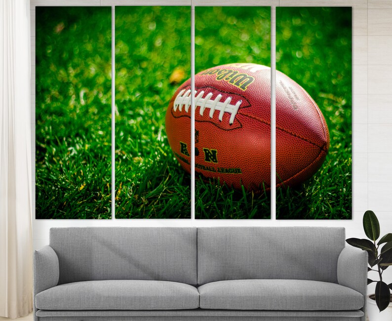 American Football Canvas Print, Football Wall Art, Football Print, NFL Fan Gift, Football Decor Husband Gift, Football Coach Gift image 3