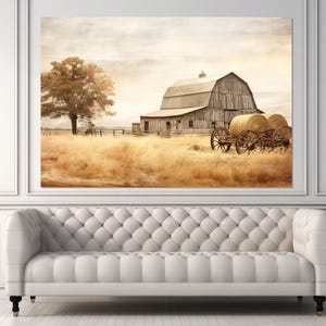 Rustic Barn Canvas Print, Farm Wall Art, Farmhouse Wall Decor, Farmer Gift, Framed and Ready to Hang image 4