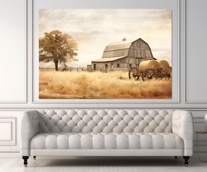 Rustic Barn Canvas Print, Farm Wall Art, Farmhouse Wall Decor, Farmer Gift, Framed and Ready to Hang image 4