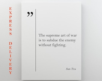 Sun Tzu Quote Canvas Print Philosophy Quotes Sun Tzu Wall Art Life Quotes Sun Tzu Print Inspiring Teacher Gift Coworker Gift Sun Tzu Poster