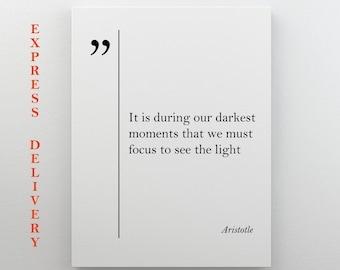 Aristotle Quote Canvas Print, Aristotle Wall Art