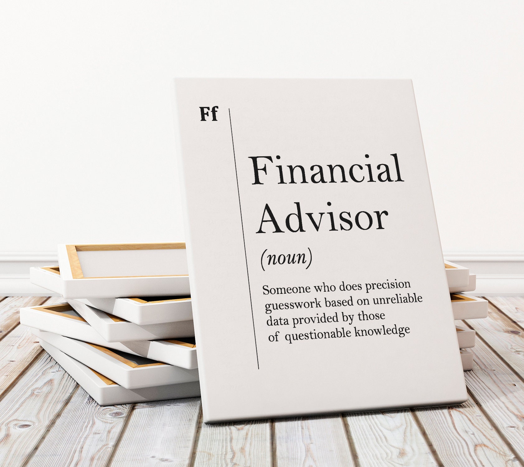 Financial Advisor Definition Canvas Print Financial Advisor Etsy