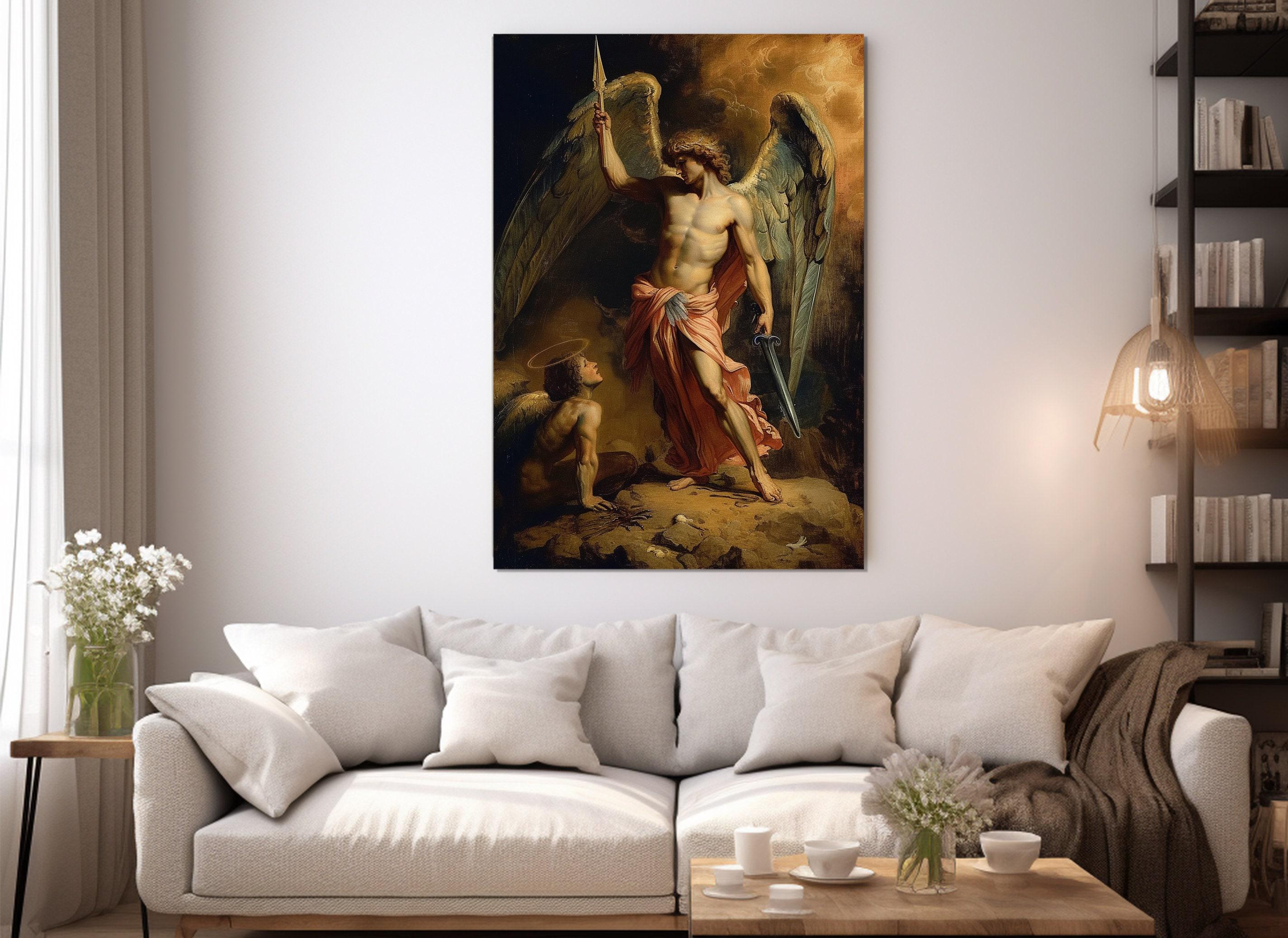 St. Michael the Archangel Canvas Print, Roman Catholic Wall Art, St ...