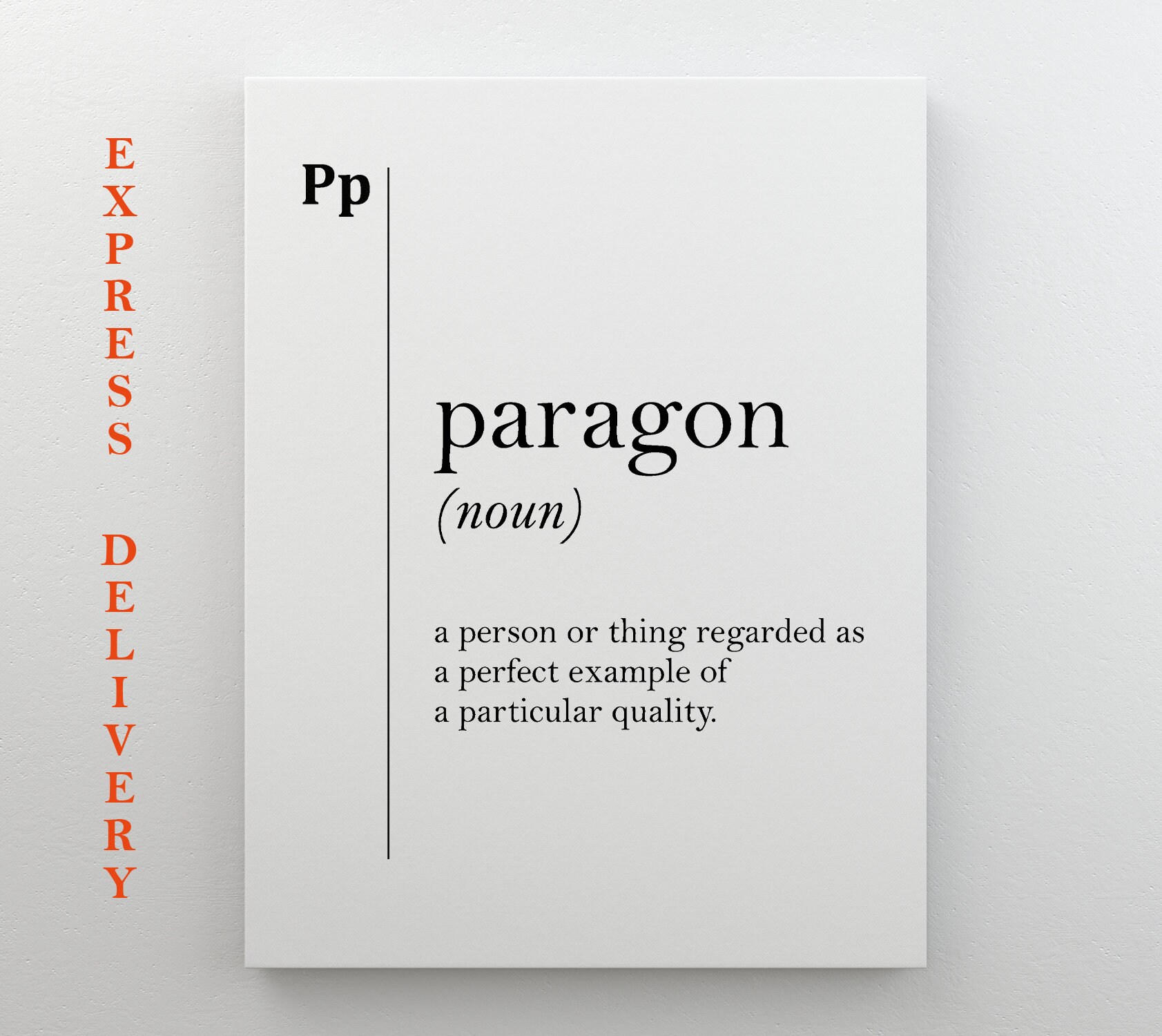 Paragon Definition Canvas Print Paragon Poster Perfectionist Etsy