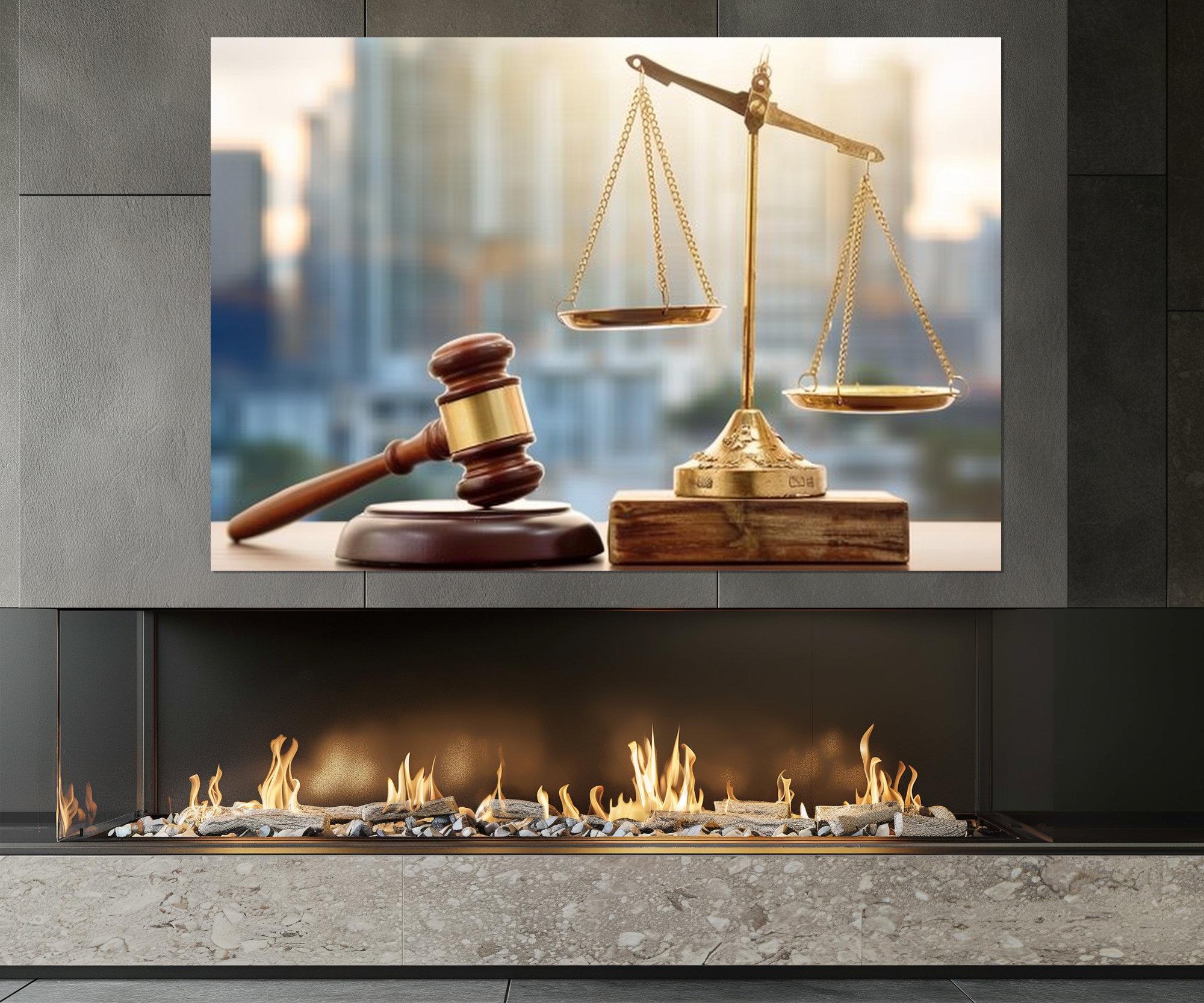Justice Canvas Wall Art, Lawyer Office Decor, Judge Gift, Law Wall Art ...