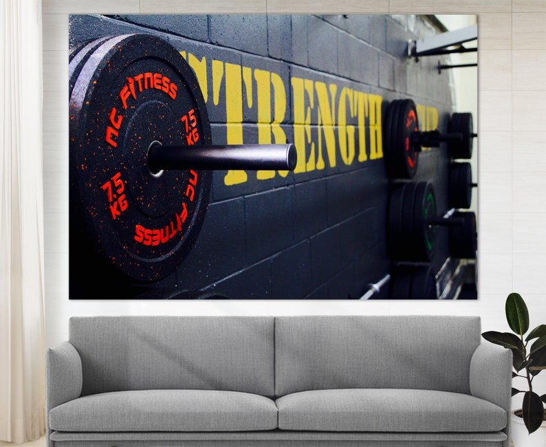 Gym Wall Art Workout Motivation Fitness Canvas Print Etsy