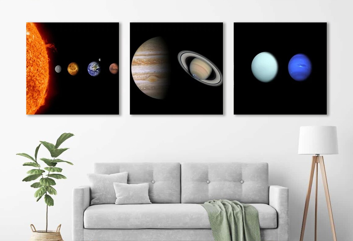 Solar System Wall Art of Solar System Canvas Print Etsy