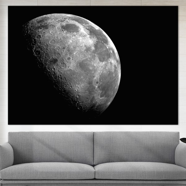 Black and White Moon Wall Art - Etsy