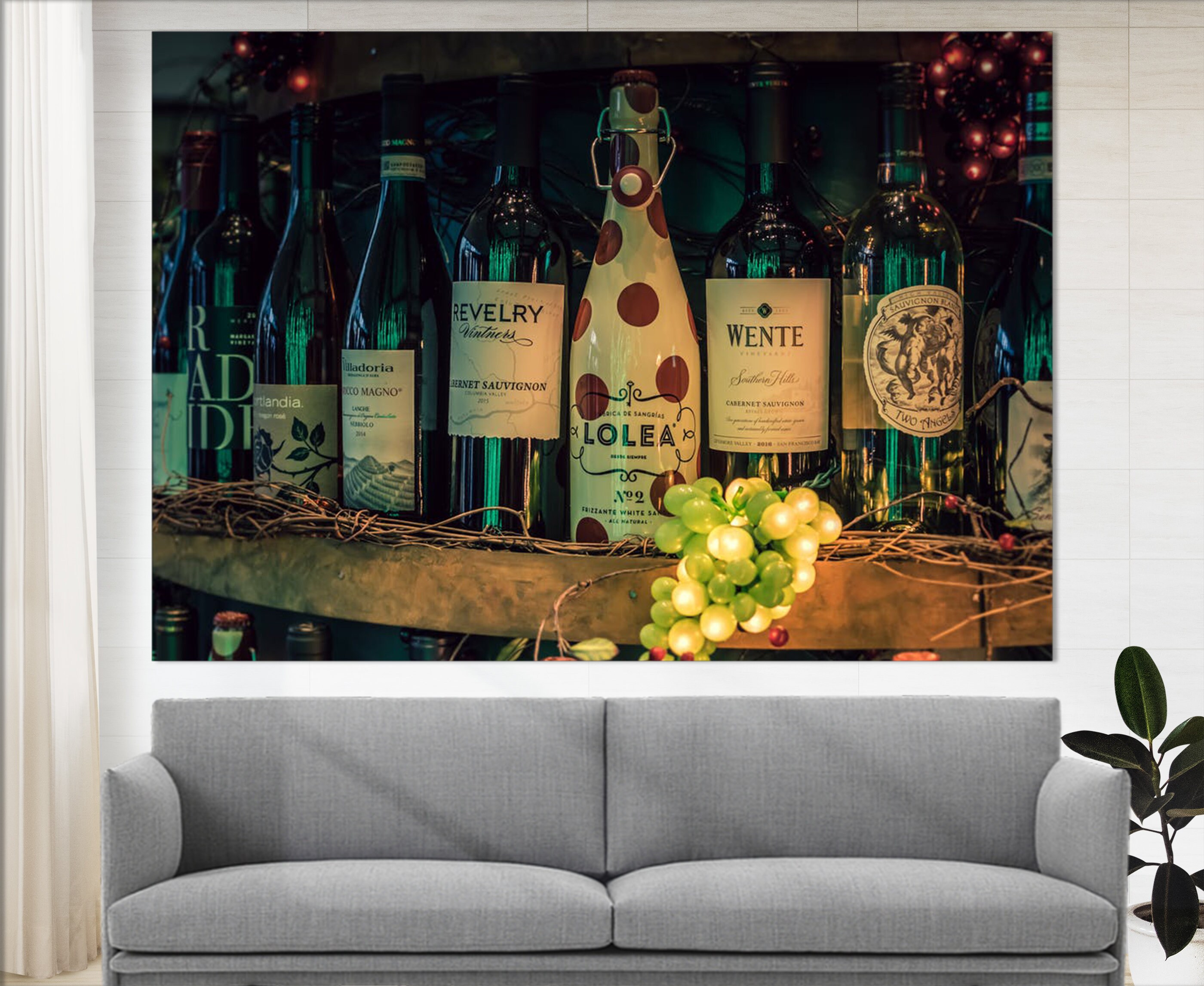 Bottles of Wine Canvas Art Wine Wall Art Vintage Wine Etsy UK