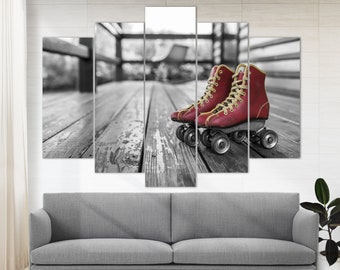 Vintage Rollers Canvas Print, Roller Gift, Skater Gift, Rollerskating Wall Art Skating Sport Wall Decor Rollers Canvas Art, Rollers Photo