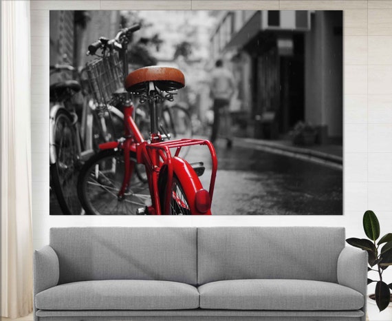 Bicycle canvas hotsell wall art