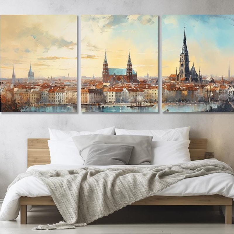 Stadt München Skyline Sunday StreetArt XXL120cmx80cm PopArt