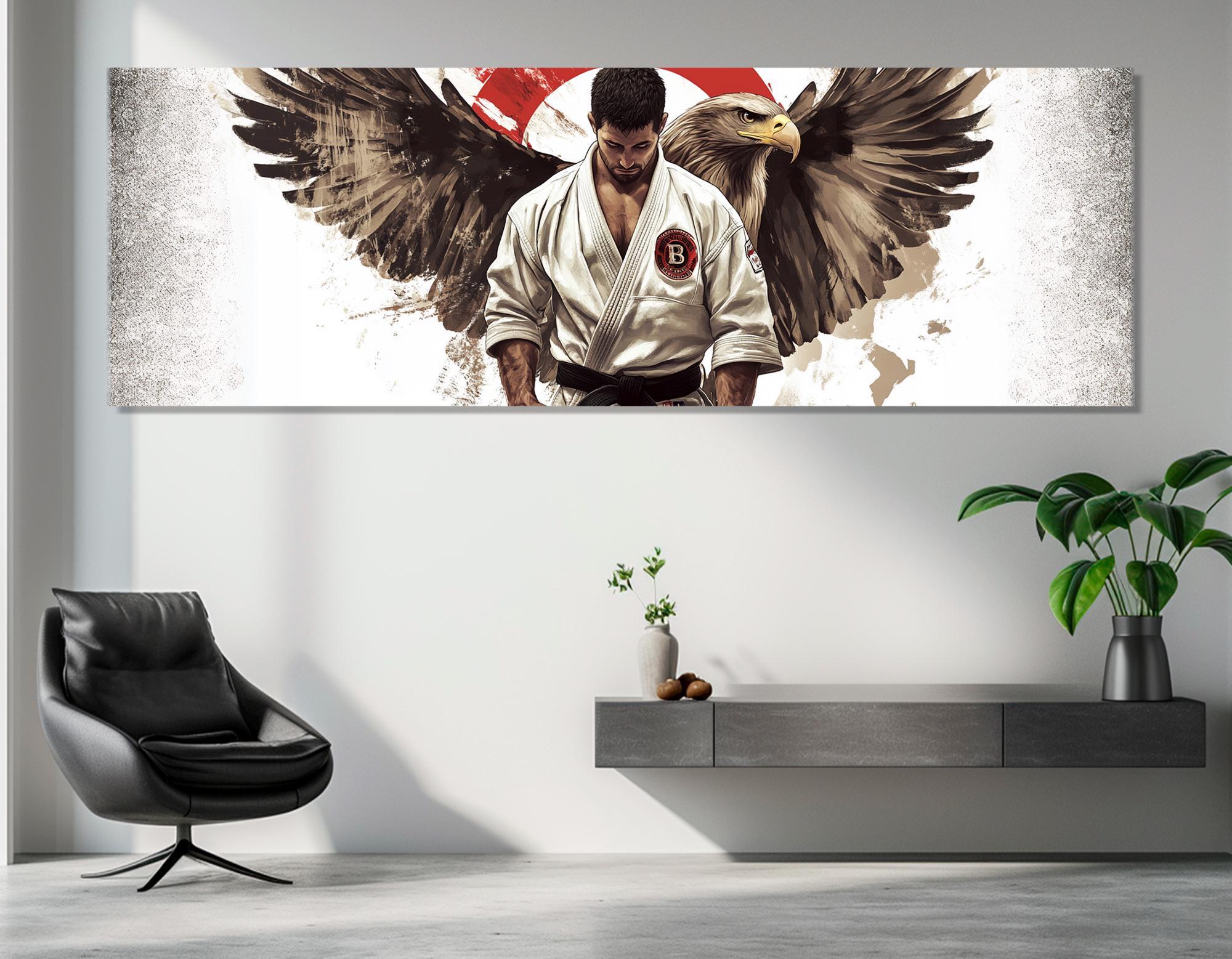Abstract Jiu-jitsu Wall Art, Karate Canvas Print, Jiu-jitsu Club