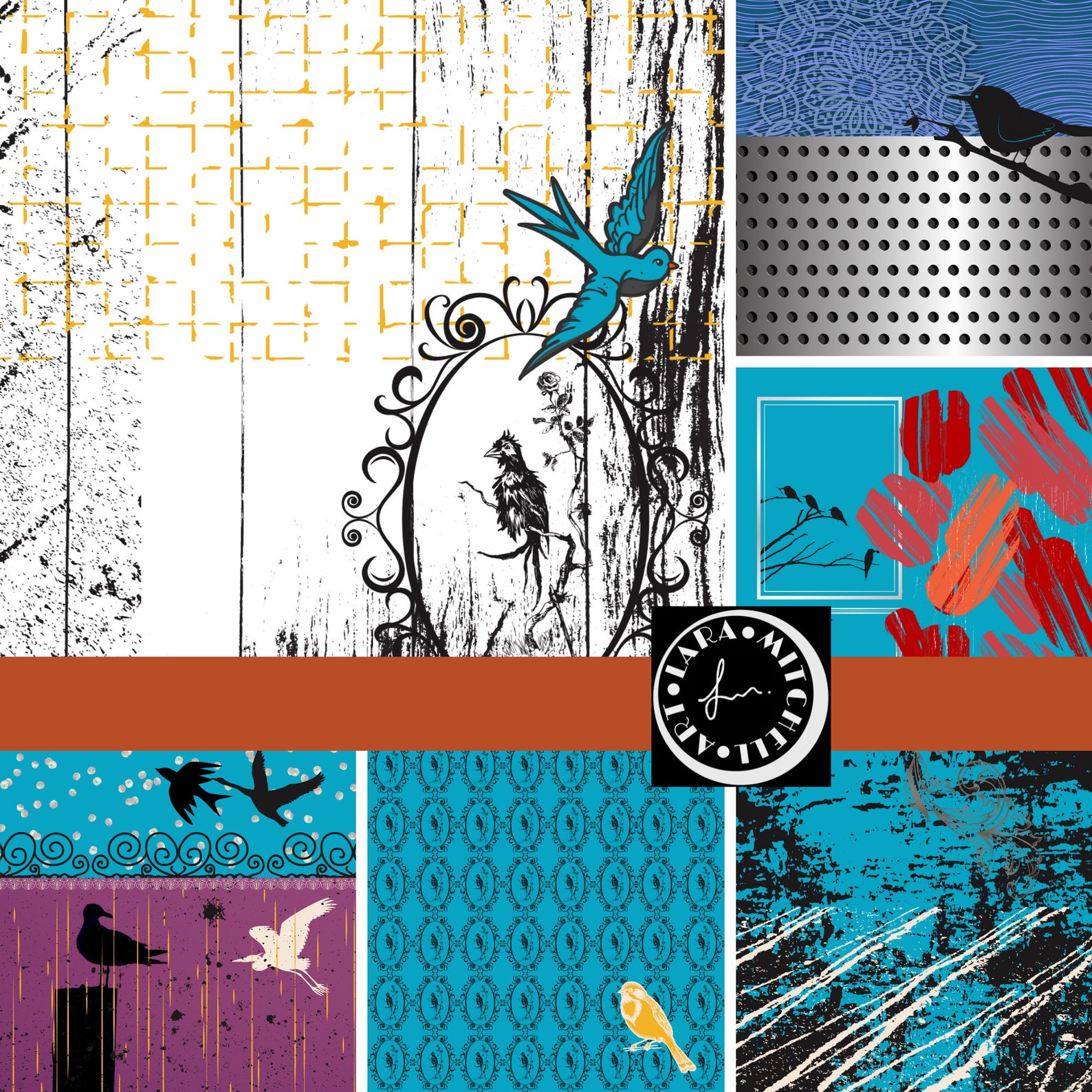 Bird Themed Paper Birds Scraps Scrapbook Paper Printable Etsy UK