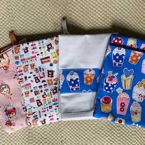 Cotton kitchen towels/tea towels in various colours and patterns