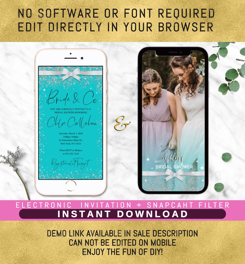 bridal Shower sms Invitation c1 electronic invitation bridal shower Invite Digital Bridal Shower Editable Digital Text SMS Bride /& Co