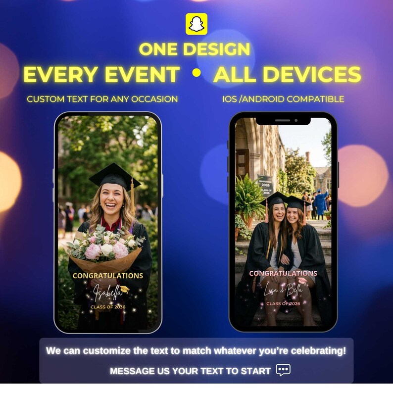 Gradation Filter Animated Graduation Snapchat Filter 2026, Custom Gold Bachelor Lens ...