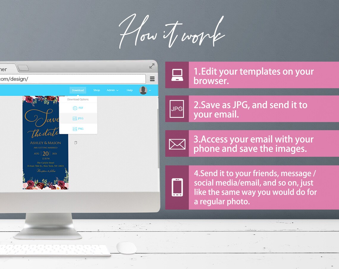 Evite birthday partyINSTANT DOWNLOAD EDITABLEphone invite Etsy