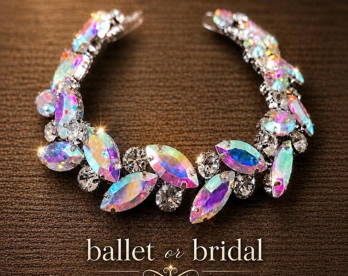 AB Rhinestone Bun Wrap: Bridal Ballet Hair Piece