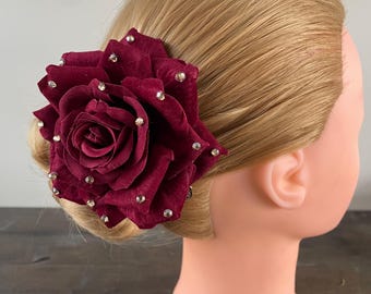 Burgundy Paquita Flower: ballet Headpiece