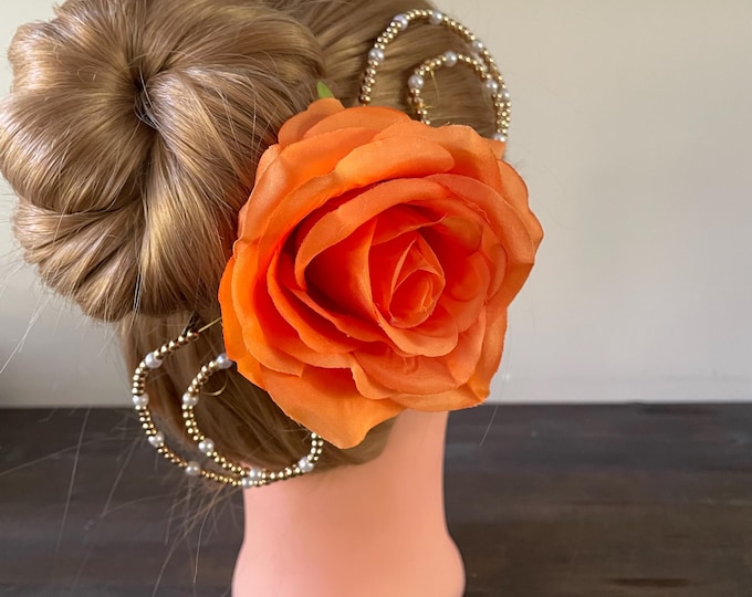 Orange Rose Ballet Headpiece: Paquita hair piece