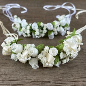 White or Ivory Ballet Bun Crown, Coppelia Headpiece, Giselle hairpiece, dance recital hair