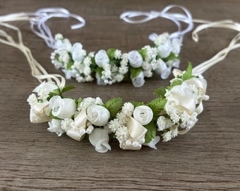 White or Ivory Ballet Bun Crown, Coppelia Headpiece, Giselle hairpiece, dance recital hair