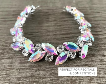 AB Rhinestone Bun Wrap: Bridal Ballet Hair Piece