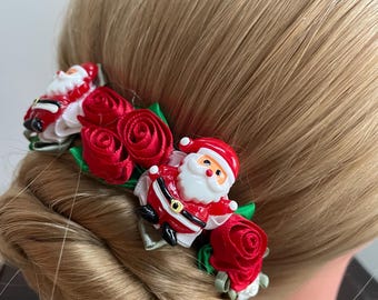 Santa Claus Bun Wrap: Handmade Holiday Ballet Hair Accessory