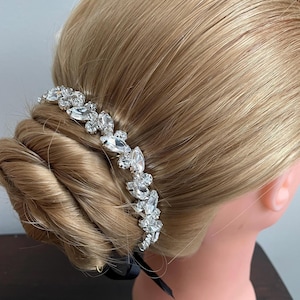 BunFlowerz Silver Rhinestone BunWrap (crystal ballet wrap, bridal hair piece, ballet bun pin, crown, ballet hairpiece, diamond bun wreath)